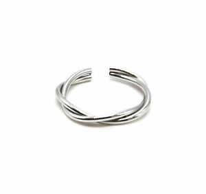 【送料無料】ジュエリー・アクセサリー ファインリングシルバースチールbg1148f bague fine avec double rangs croises acier argente