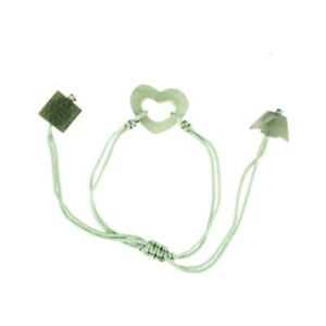 【送料無料】ジュエリー・アクセサリー カニカンハートブレスレットフラットジェイドグリーンジュエリーkanikan bracelet coeur plat jade vert bijou artisanal