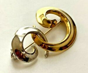 【送料無料】ジュエリー・アクセサリー シルバーゴールドヴィンテージレースサインbroche vintage dore argente entre lace signe r 5,3cm