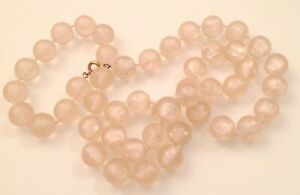 【送料無料】ジュエリー・アクセサリー ヴィンテージピンクビーズフロストcollier vintage perles rose translucide effet givre 269