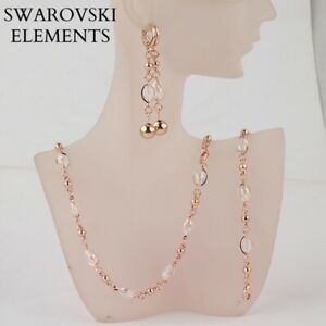 【貨物輸送無料】宝飾品・添え物 スワロフスキーブレスレットネックレスイヤリングRboucles doreilles collier bracelet  swarovskiR elements transparents qualite