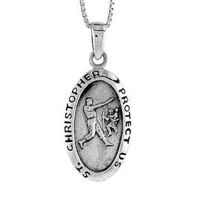【送料無料】ジュエリー・アクセサリー シルバースターリングセントクリストフペンダントargent sterling saint christophe protege nous pour baseball pendentif 13,286円