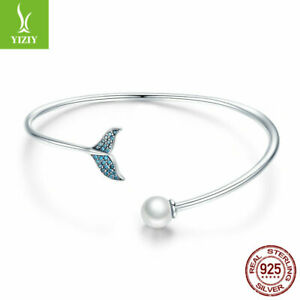 【送料無料】ジュエリー・アクセサリー スターリングシルバーマーメイドブレスレットauthentic 925 sterling silver mermaids tear cz bracelet for women adjustable