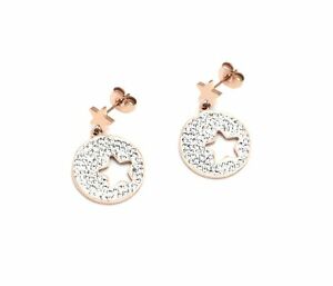 【送料無料】ジュエリー・アクセサリー イヤリングペンダントダブルストラスサークルスチールスターbo1493e boucles doreilles pendantes double cercles strass et etoiles acier