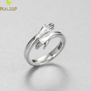 【送料無料】ジュエリー・アクセサリー カップルリングスターリングシルバーハンズバレンタインデー couple ring 925 sterling silver hands embrace lovers valentines day usa gift