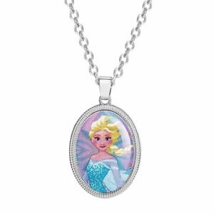【貨物輸送無料】宝飾品・付属物 プリンセスエルザオーバルペンダントネックレスパックenfants gele princesse elsa pendentif ovale collier  emballe