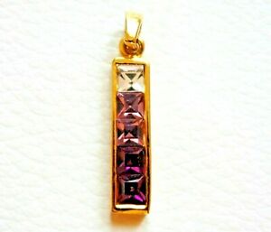 【送料無料】ジュエリー・アクセサリー ラインストーンペンダントジュエリーtres beau pendentif dore strass de 5 couleurs neuf h 3 cm qualite joaillerie