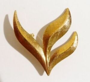 【送料無料】ジュエリー・アクセサリー バックシートリリーフヴィンテージゴールドカラーbroche retro feuille finement striee relief bijou vintage couleur or * 116