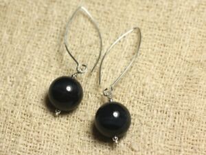 【貨物輸送無料】宝飾品・付属物 シルバーイヤリングフックファルコンアイboucles doreilles argent 925 crochets 40粍  oeil de faucon 14粍