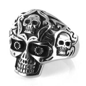 【貨物輸送無料】宝飾品・付属物 ファットボーイズメキシコシュガースカルカラベラスチールリングbague acier fatboy mexican sugar skull calavera