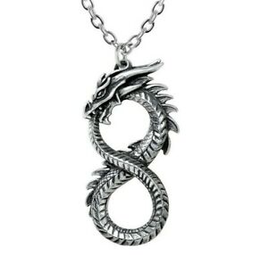【送料無料】ジュエリー・アクセサリー ゴシックドラゴンティンペンダントカラーウロボロスalchemy gothic infini dragon pendentif etain anglais collier ouroboros p916
