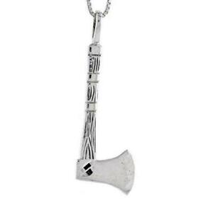 【送料無料】ジュエリー・アクセサリー シルバースターリングハッシュペンダントブレロックインチイタリアンチェーンボックスargent sterling hache pendentif breloque, 18 italien boite chaine