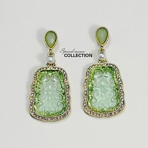 【送料無料】ジュエリー・アクセサリー イヤリングゴールデンクリップイミジェイドグリーンヴィンテージクラスオリジナルboucles doreilles clips dore pendant imi jade vert vintage class original j1