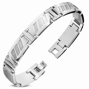 【送料無料】ジュエリー・アクセサリー ファンシーステンレスチェーンストラップbracelet a maillons fantaisie en acier inoxydable rainure