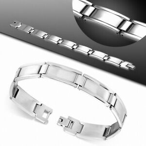 【送料無料】ジュエリー・アクセサリー ステンレススチールパンサーリンクブレスレットbracelet a maillons de panthere a graver en acier inoxydable 76