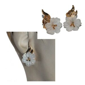 【送料無料】ジュエリー・アクセサリー ヴィンテージイヤリングクリップゴールドboucles doreilles vintages clips de couleur or fleur bijou