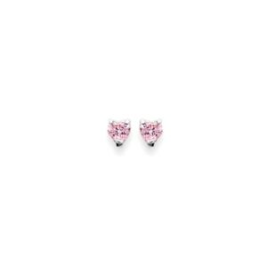 【送料無料】ジュエリー・アクセサリー シルバークラスイヤリングロディエジルコニウムハートローズboucles d oreilles clous argent 925 rhodie zirconium coeur 3mm rose