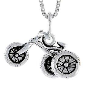 【送料無料】ジュエリー・アクセサリー シルバースターリングペンダントブレロックインチイタリアンチェーンボックスargent sterling tricycle 3d pendentif breloque, 18 italien boite chaine
