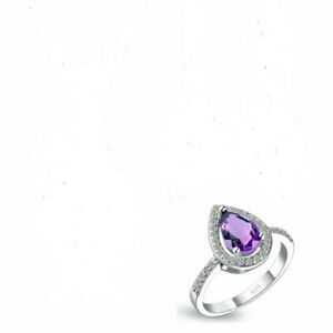 【送料無料】ジュエリー・アクセサリー シルバーリングクリスタルサイズポーチbague argent 925 ovale cristal violet taille 52 top qualite pochette cadeau