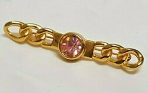 【送料無料】ジュエリー・アクセサリー ジェミーヴィンテージブローチリアクリスタルローズメイルメタルbijou vintage broche signe lia cristal rose maille metal couleur or d7