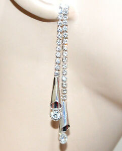 【送料無料】ジュエリー・アクセサリー ブークレルズダンジングラインストーンセルセイウエレンboucles d oreilles pendantes femme argent strass fils longs cercei ouerreng g46