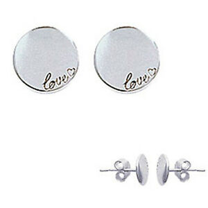 【送料無料】ジュエリー・アクセサリー アージェントディスクイヤリングboucles doreilles disque love en argent massif