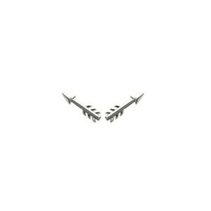 【送料無料】ジュエリー・アクセサリー シルバークラスイヤリングローディエアローboucles d oreilles clous argent 925 rhodie fleche 11x3mm