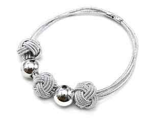 【送料無料】ジュエリー・アクセサリー ワイヤーボールプラストロンマルチコードネックレスcc1865e collier plastron multi cordons avec noeuds fil brillant et boules m