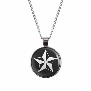 【送料無料】ジュエリー・アクセサリー ボートスターモチーフブラックタトゥーシルバーオードネックレスmylery collier avec motif nautique etoile nautique lac tatouage noir argent ode