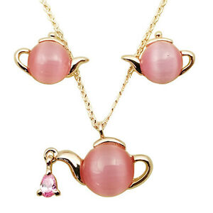 【送料無料】ジュエリー・アクセサリー ジュエリーファッションメッキゴールドローズティーポットセットmode bijoux 18k plaque or rose theiere ensemble fs046