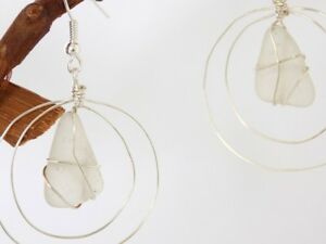 【送料無料】ジュエリー・アクセサリー ホワイトフロストガラスリングリングboucles verre depoli blanc fil argente anneaux