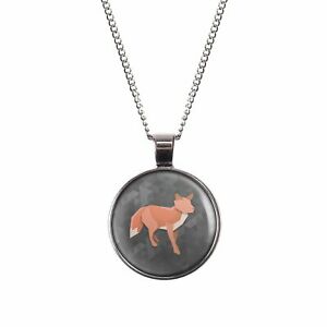 【送料無料】ジュエリー・アクセサリー フォックスシルバーブロンズフックスパターンマイレリーネックレスmylery collier avec motif fuchs fox origami argent ou bronze 28mm
