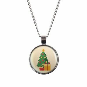【送料無料】ジュエリー・アクセサリー シルバーブロンズクリスマスツリーパターンmylery raslecou avec motif arbre de noel argent ou bronze 28mm