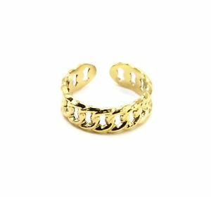 【送料無料】ジュエリー・アクセサリー リングリングマルチリンクゴールデンスチールbg1017f bague anneau multi maillons acier dore