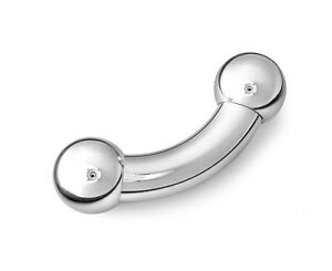 【送料無料】ジュエリー・アクセサリー バーベルゲージ316l surgical steel bent curved barbell 00g 00 gauge