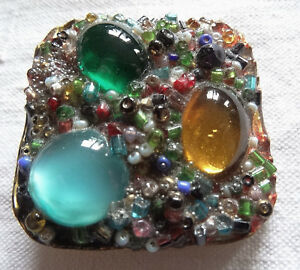 【送料無料】ジュエリー・アクセサリー カボションヴィンテージブローチbroche vintage a cabochons annees 70｜hokushin