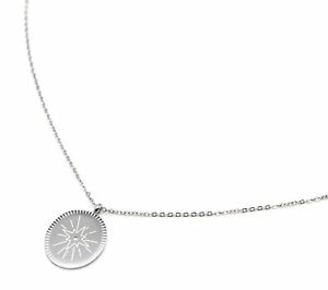 【送料無料】ジュエリー・アクセサリー ペンダントメダルスターソテーコリアーファインチェーンcl2232f sautoir collier fine chaine avec pendentif medaille gravee etoile p