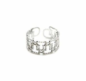 【送料無料】ジュエリー・アクセサリー マルチスクエアオープンポイントシルバースチールリングリングbg924f bague anneau avec multi carres ajoures contour points acier argente