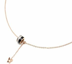 【送料無料】ジュエリー・アクセサリー ファインチェーンスチールカラーゴールドローズペンダントリングストラスcc2838e collier fine chaine acier or rose pendentif y anneau strass email n