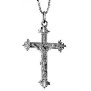 【送料無料】ジュエリー・アクセサリー シルバースターリングクロスペンダントブレロックインチイタリアンチェーンボックスargent sterling croix crucifix pendentif breloque, 18 italien boite chaine