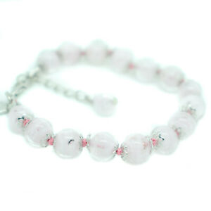 【送料無料】ジュエリー・アクセサリー ムラーノガラスシルバーブレスレットローズメインブラッサードベニスパールmurano verre bracelet argent rose main brassard venice 15 perles cadeau