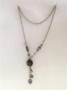 【送料無料】ジュエリー・アクセサリー チェーンペンダントプラスチックジュエリーファンタジージュエリーchaine 36 cm pendentif 13 cm metal plastique collier bijoux fantaisie