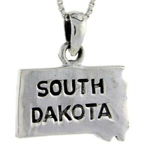 【送料無料】ジュエリー・アクセサリー シルバースターリングサウスダコタカートカードブレロックイタリアargent sterling du sud dakota etat carte pendentif breloque,18 italien