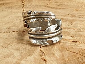 【送料無料】ジュエリー・アクセサリー リーフリングボホシルバーリングアニロホジャムジャーボホウノリングleaf ring, boho silver ring, anillo hoja mujer boho uno ring 50 12