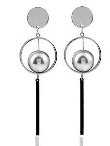 【送料無料】ジュエリー・アクセサリー マルニシルバーラウンドイヤリングmarni hamp;m silver round earrings
