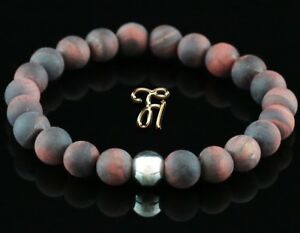 【送料無料】ジュエリー・アクセサリー レッドタイガーアイマットスターリングパールシルバーブレスレットoeil de tigre rouge mat 925er bracelet en argent sterling perles 8mm