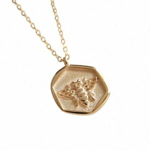 【送料無料】ジュエリー・アクセサリー ゴールドビーペンダントネックレススターリングシルバージュエリーcollier pendentif abeille simple en or 18k femmes bijoux en argent sterling 925