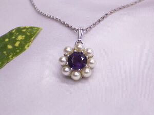 【送料無料】ジュエリー・アクセサリー シルバーペンダントモーヴガラスアートパールシルバーネックレス835er pendentif en argent mauve verre amp; art perles 835er collier argent