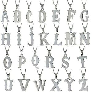 【送料無料】ジュエリー・アクセサリー シルバースターリングアルファベットブロックボックスチェーンペンダントargent sterling az alphabet bloc initiale lettre pendentif avec 18 box chaine