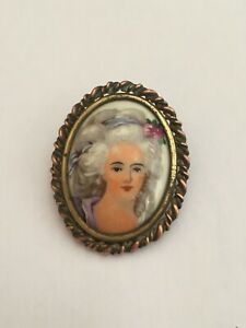 【送料無料】ジュエリー・アクセサリー ブローチリモージュbroche ancienne porcelaine limoges portrait